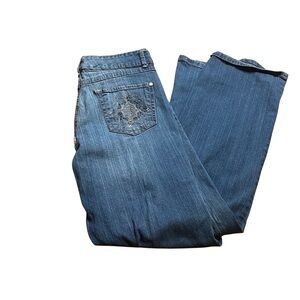 BandolinoBlu Embellished Bootcut Jeans – Size 12